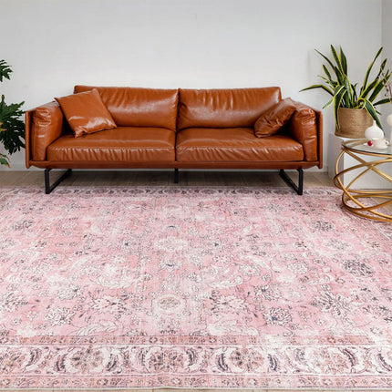120x170CM  Deal Extra Large Rug Pink Runner Distressed Retro Washable Soft Carpet