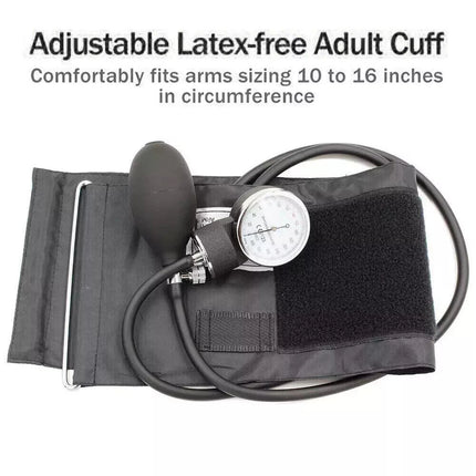Manual Blood Pressure Monitor BP Cuff Gauge Aneroid Sphygmomanometer Machine Kit