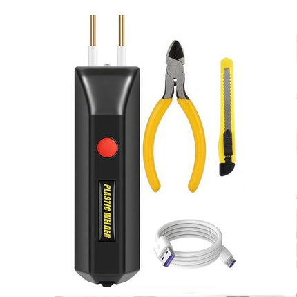 Hot Stapler Gun Plastic Welder Repair Car Bumper Welding Machine with 200 Staple Black