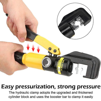 Ton Hydraulic Crimper Tool Kit 9 Dies Force Terminal Cable Lug Crimping Pliers