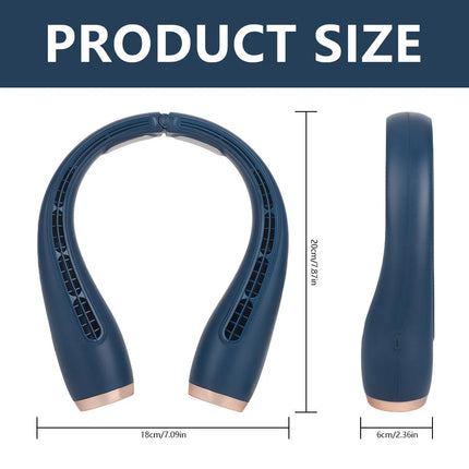 Rechargeable Portable Neck Fan Personal Hanging Bladeless Cooling Fan Hands-Free
