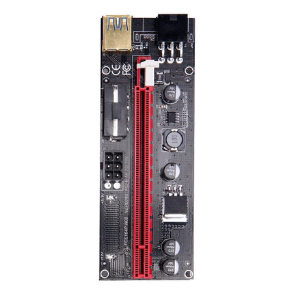 6X PCI-E Riser Pcle 1x to 16x USB 3.0 GPU Adapter Card For Bitcoin Mining Window