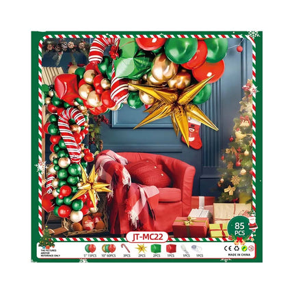 Christmas Balloon Garland Arch Kit Gift Box Balloons Foil Mylar Party Decor