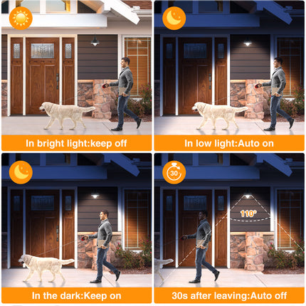 4X LED PIR Motion Sensor Light Bulbs B22 12W Smart Detector Globe Lamp