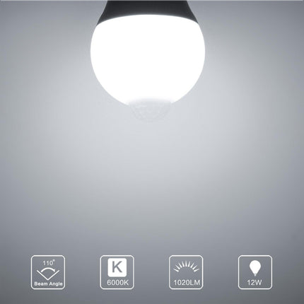 4X LED PIR Motion Sensor Light Bulbs B22 12W Smart Detector Globe Lamp