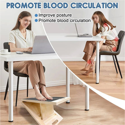 Adjustable Non-Slip Wooden Slant Board Incline Calf Stretcher Gym Exercise