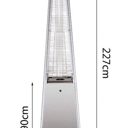 7.5FT Outdoor Gas Patio Heater Pyramid Stainless Steel Garden Party
