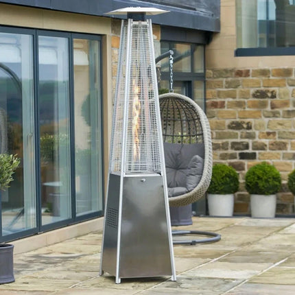 7.5FT Outdoor Gas Patio Heater Pyramid Stainless Steel Garden Party