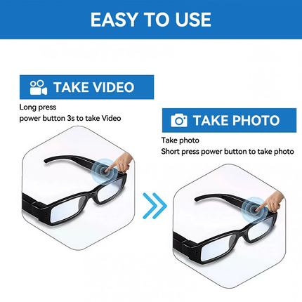 1080P HD Glasses Wearable Camera Outdoor Sports Cam Eye Glasses w/ 32G Card