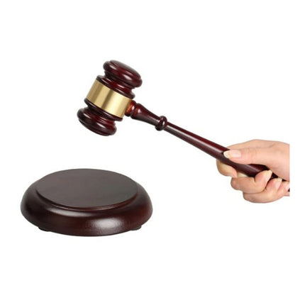 Wooden Handcrafted Hammer Wood Gavel Sound Block for Lawyer Judge Auction Sale