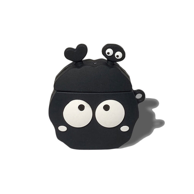 Shockproof Cartoon Silicon Case Cover For Airpods Pro Black Ball