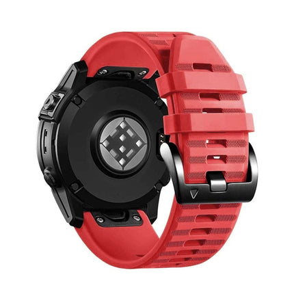 2Pack Replacement Sport Band Strap For Garmin Fenix 5 6 7 Red & Grey
