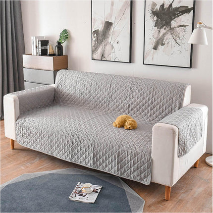 Sofa Cover Quilted Couch Covers Lounge Pet Protector Slipcovers Grey 130*195CM