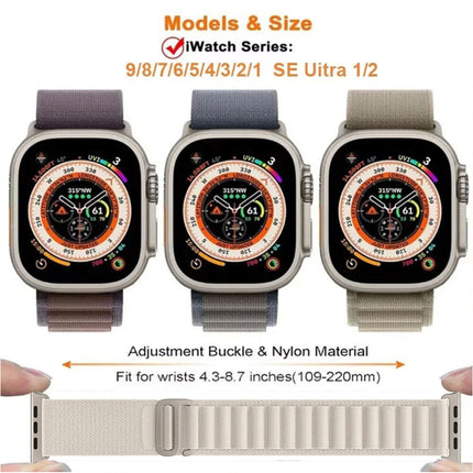 For Apple Watch iWatch Band Strap 9 8 7 6 SE 46mm 42mm 44mm SE Nylon Alpine