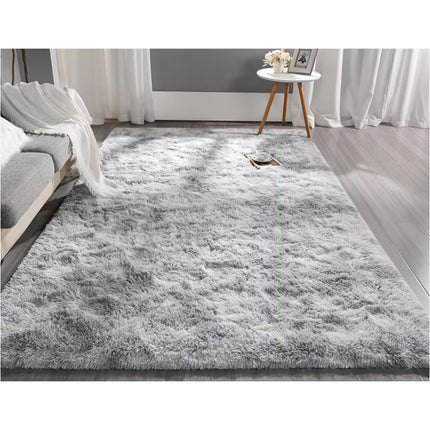 Light Grey 100cm x 160cm Soft Plush Floor Carpet Rug Mat Living Room Bedroom