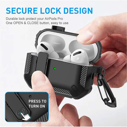 Black Armor Case FOR Apple AirPods Pro, Heavy Duty Shockproof Earphone Protective Cover