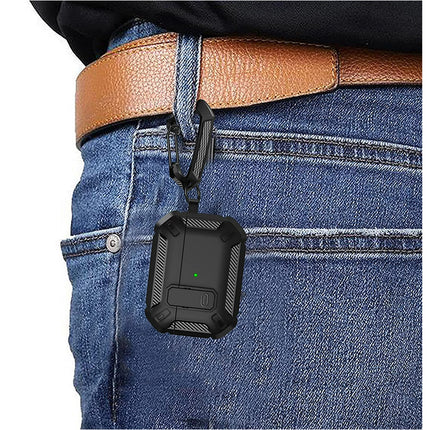 Black Armor Case FOR Apple AirPods Pro, Heavy Duty Shockproof Earphone Protective Cover