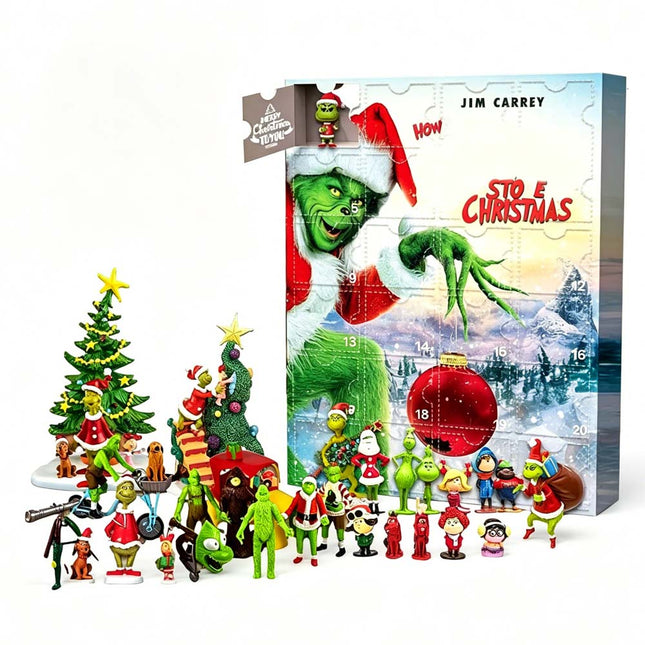 2026 Christmas Advent Calendar Grinch Ornament Dolls 24 Day Countdown Gifts