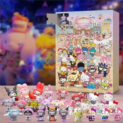 Christmas Advent Calendar Cute Cartoon Anime Figures Countdown Calendar