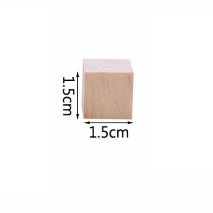 294pcs Mini Craft Wooden Blocks Square Cube Natural Wood Cubes Puzzle Making