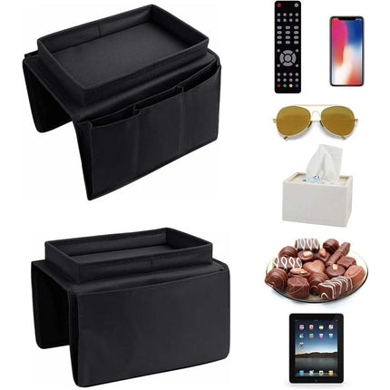 6 Pocket Organiser Sofa Couch Armrest Remote Storage Holder Handrail Tray Bag