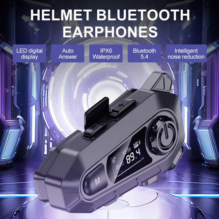 Bluetooth 5.4 Motorcycle Helmet Headset Wireless Call Motorbike Headphone