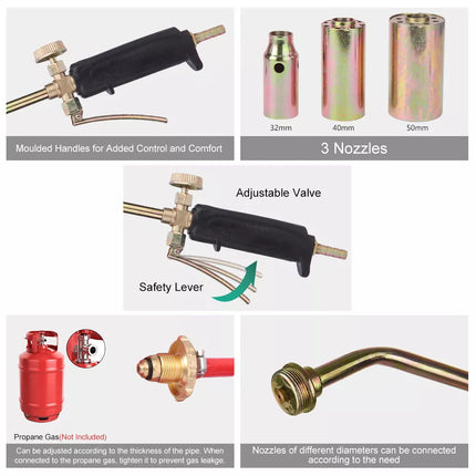 3 Nozzle Gas Torch Blow Torch Camping Gun BBQ Flame Maker Weed Burner BBQ Tool