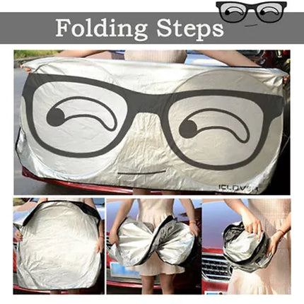 Car Windscreen Sun Shade Folding Windshield Sunshade Front Window Visor Eyes Big