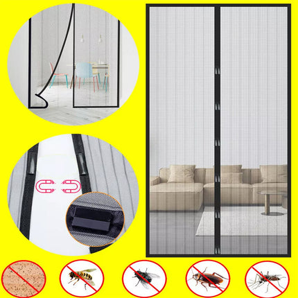 Oversize Magnetic Screen Door Heavy Duty Mosquito Bug Insect Net Screen Barrier