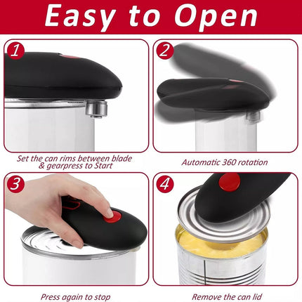 One Touch Automatic Can Opener Electric Jar Lid Opener Home upgraded version