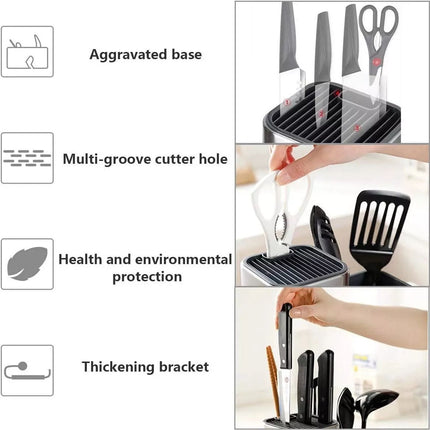 Knife Block Stand Universal – Without Knives Kitchen Organizer Rack