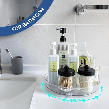 Round Rotating Storage Trays 2PCS Kitchen Pantry Turntable Rack for Cosmetics