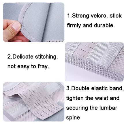 Therapy Lumbar Lower Back Brace Support Belt Sciatica Pain Relief Posture Unisex L
