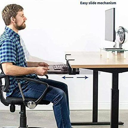 Large Clamp On Keyboard Tray Under Desk Comfort Keyboard Drawer Platform
