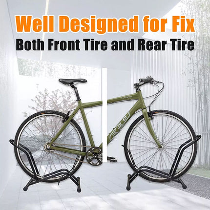 Road Bike Stand Floor Bike Rack Garage Bicycle Stands for Storage Indoor/Outdoor