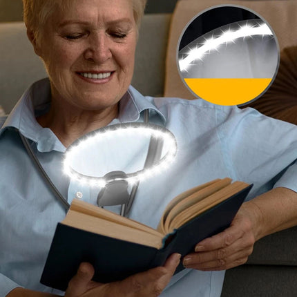 Magnifying Glass 5X With 24 LED Lights Adjustable Neck Bracket Reading Craft