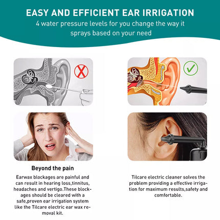 Electric Ear Wax Removal Tool Water Powered Wush Ear Cleaner Ear Cleaning Kit