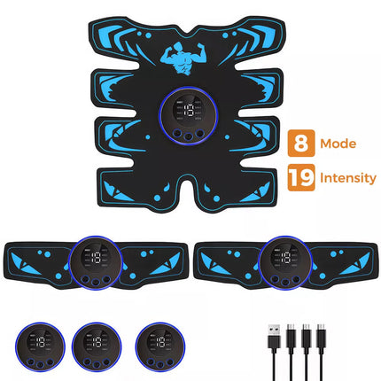 EMS Muscle Stimulator Rechargeable Abs Trainer Abdominal Toner Electronic Belts