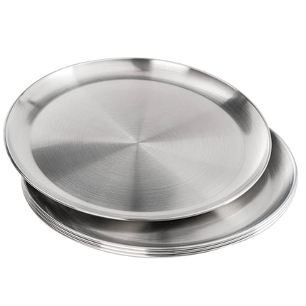2X Stainless Steel Pizza Pan 30cm Round Pizza Tray Pizza Baking Sheet Easy Clean