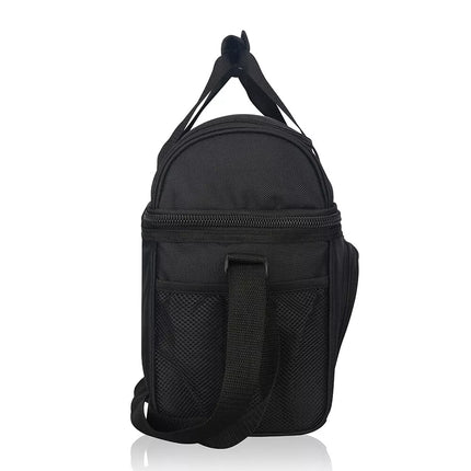 19L Dual Compartments Insulated Thermal Lunch Bags BPA Free Black