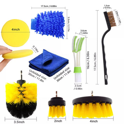 26PCS Drill Brush Attachments Car Detailing Brush Kit for Auto Exterior Interior