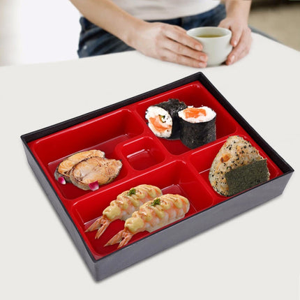 Portable Japanese Sushi Bento Lunch Box Food Container Picnic Box 5 Compartments