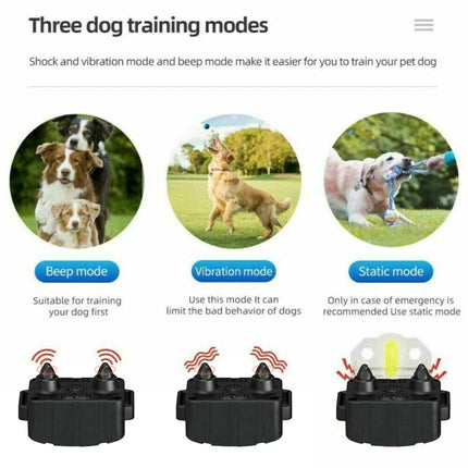 Anti-Bark Electric Shock Pet Dog Training E-Collar Obedience Remote Control Orange