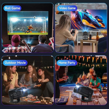 5G HD 4K Projector For Android Portable Mini HDMI USB Home Video Theater