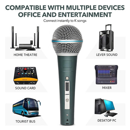 Wired 6.5mm Jack Professional Dynamic Microphone Vocal Handheld Split Microphone