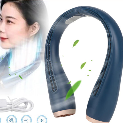 Rechargeable Portable Neck Fan Personal Hanging Bladeless Cooling Fan Hands-Free