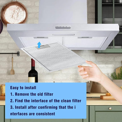 2Pcs 320 x 260mm Cooker Hood Filters Metal Mesh Extractor Vent Filter Universal