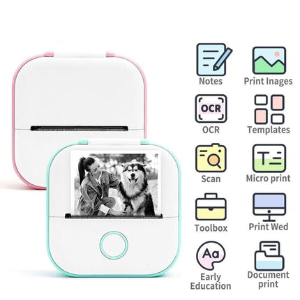 Mini Pocket Bluetooth Thermal Printer Wireless Photo Inkless Sticker