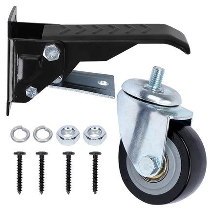 4x Workbench Caster Kit Heavy Duty Retractable Casters Trolley Furniture Wheel