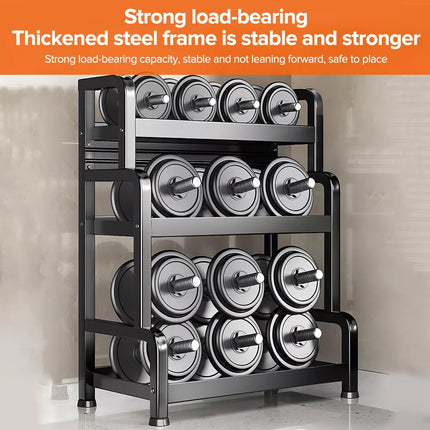 3 Tiers Kitchen Organiser Spice Rack Jar Shelves Storage Seasoning Stand Shelf Black